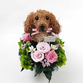 犬好き、ダックス好きの人への誕生日プレゼントに|アトリエ花倶楽部