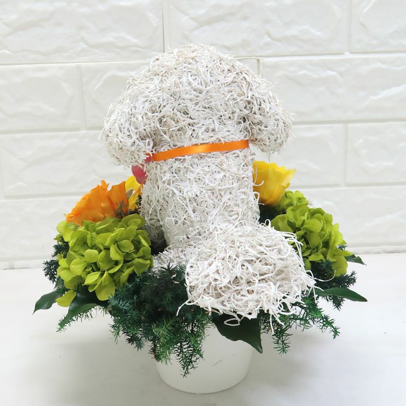 プリザーブドフラワー犬