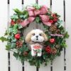 シーズー　クリスマスリース