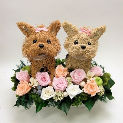 結婚式ペット ウェルカムドール犬 アトリエ花倶楽部