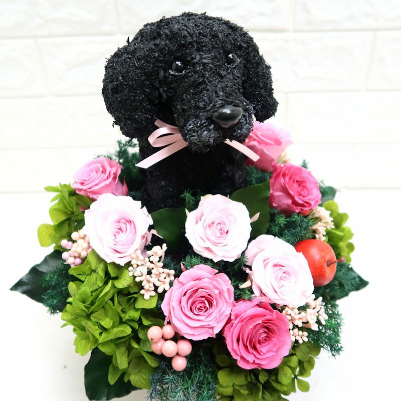 プリザーブドフラワー犬