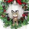 キジトラ猫のクリスマスリース