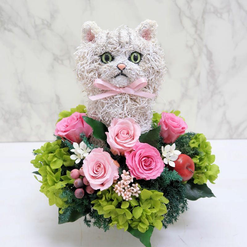 チンチラのプリザーブドフラワーアレンジpretty アトリエ花倶楽部 チンチラのプリザーブドフラワーアレンジpretty アトリエ花倶楽部