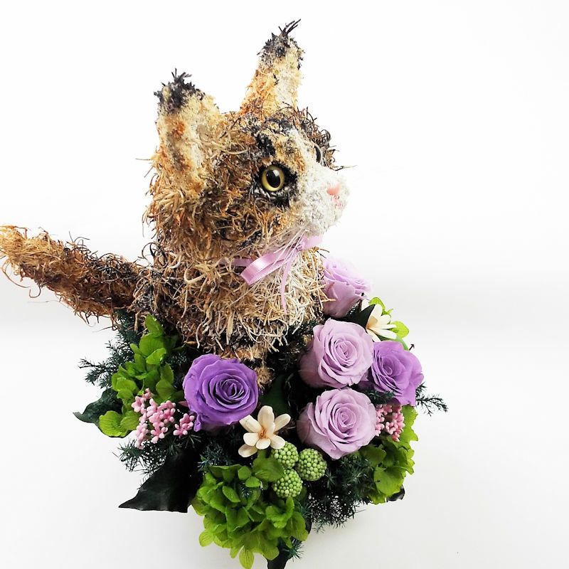 プリザーブドフラワー猫