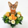 アビシニアン　猫　プリザーブドフラワーアレンジ