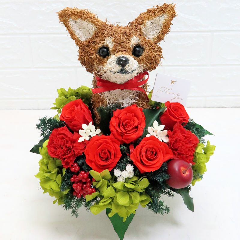 母の日ギフトにチワワ好きのお母さんへ喜ばれるお花 アトリエ花倶楽部