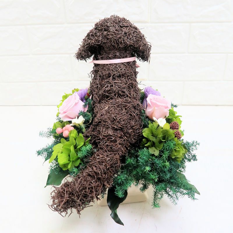 プリザーブドフラワー犬