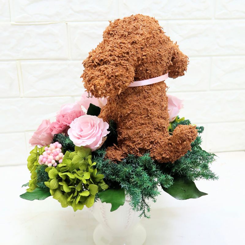 トイプードル　花